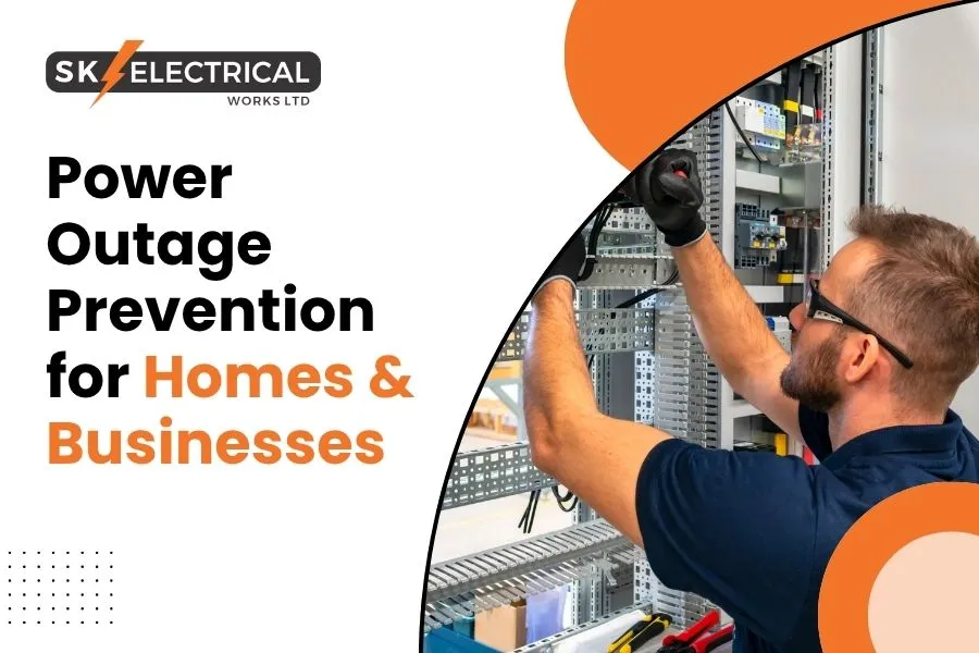 emergency electrician checking a electrical panel