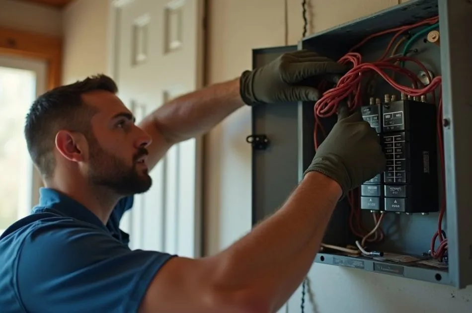 electrician in guildford repair a breaker box